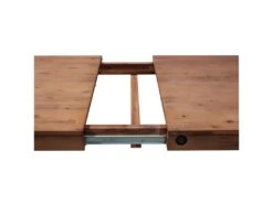 Table Repas Extensible 160/210 Cm En Acacia Et Pieds Métal - WORKSHOP -Mobilia Boutique table a manger 9179019