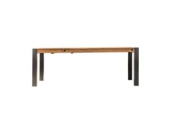 Table Repas Extensible 160/210 Cm En Acacia Et Pieds Métal - WORKSHOP -Mobilia Boutique table a manger 9179023
