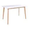GRAM - Table Repas 120x70cm Naturelle Et Blanche -Mobilia Boutique table a manger 9537261