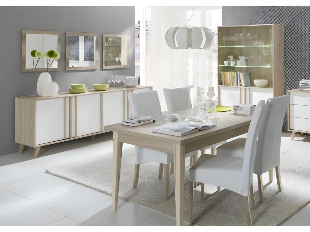 Table De Salle à Manger Scandinave MALMO. Coloris Chêne Clair. Dimensions 160 Cm 5 Table De Salle à Manger Scandinave MALMO. Coloris Chêne Clair. Dimensions 160 Cm – Image 3