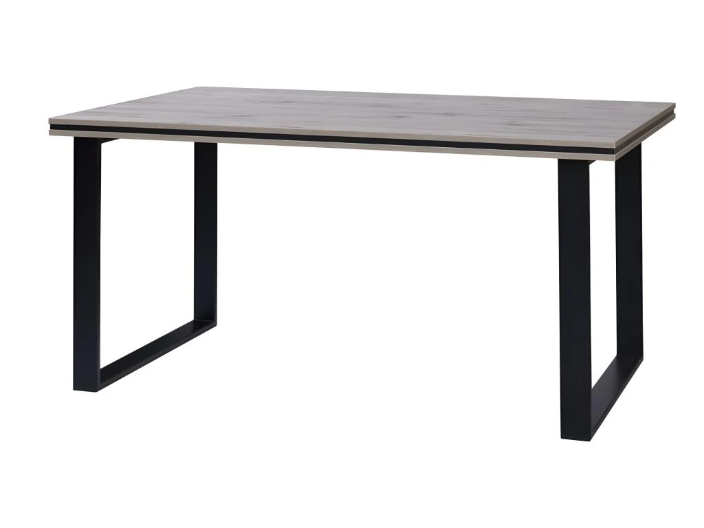 Table Pour Salle à Manger MALAGA 180 Cm - Plateau Effet Chêne Wellington Et Pieds En Métal Noir. 3 Table Pour Salle à Manger MALAGA 180 Cm - Plateau Effet Chêne Wellington Et Pieds En Métal Noir.