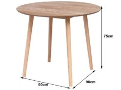 Table A Manger 4 Personnes En Pin Massif D90 -Mobilia Boutique table a manger 9538175