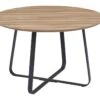 Table à Manger Ronde NOVES, ø120cm - Brun/noir - Style Moderne -Mobilia Boutique table a manger 9538433