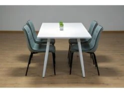 Table 160 X 90 Collection RENNES Pieds Métal Et Plateau Blanc. Table Design. 8 Table 160 X 90 Collection RENNES Pieds Métal Et Plateau Blanc. Table Design. -Mobilia Boutique table a manger 9539755