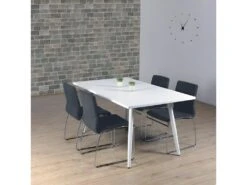 Table 160 X 90 Collection RENNES Pieds Métal Et Plateau Blanc. Table Design. 10 Table 160 X 90 Collection RENNES Pieds Métal Et Plateau Blanc. Table Design. -Mobilia Boutique table a manger 9539759