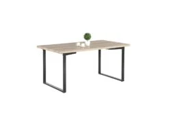 Table DAVID Avec Plateau En MDF Et Pieds En Acier Noir. Design Type Industriel Pour Votre Intérieur -Mobilia Boutique table a manger 9539851