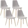 Ensemble De 4 Chaises De Type Scandinavo-gray. 44 X P. 51 X H. 85,5 Cm