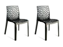 Lot De 2 Chaises Empilables DIADEME - Polypropylène - Gris Anthracite 10 Lot De 2 Chaises Empilables DIADEME - Polypropylène - Gris Anthracite -Mobilia Boutique tabouret de bar 133646